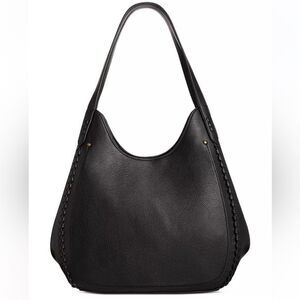 & Co Whip-Stitch faux-leather hobo shoulder bag purse handbag black tote